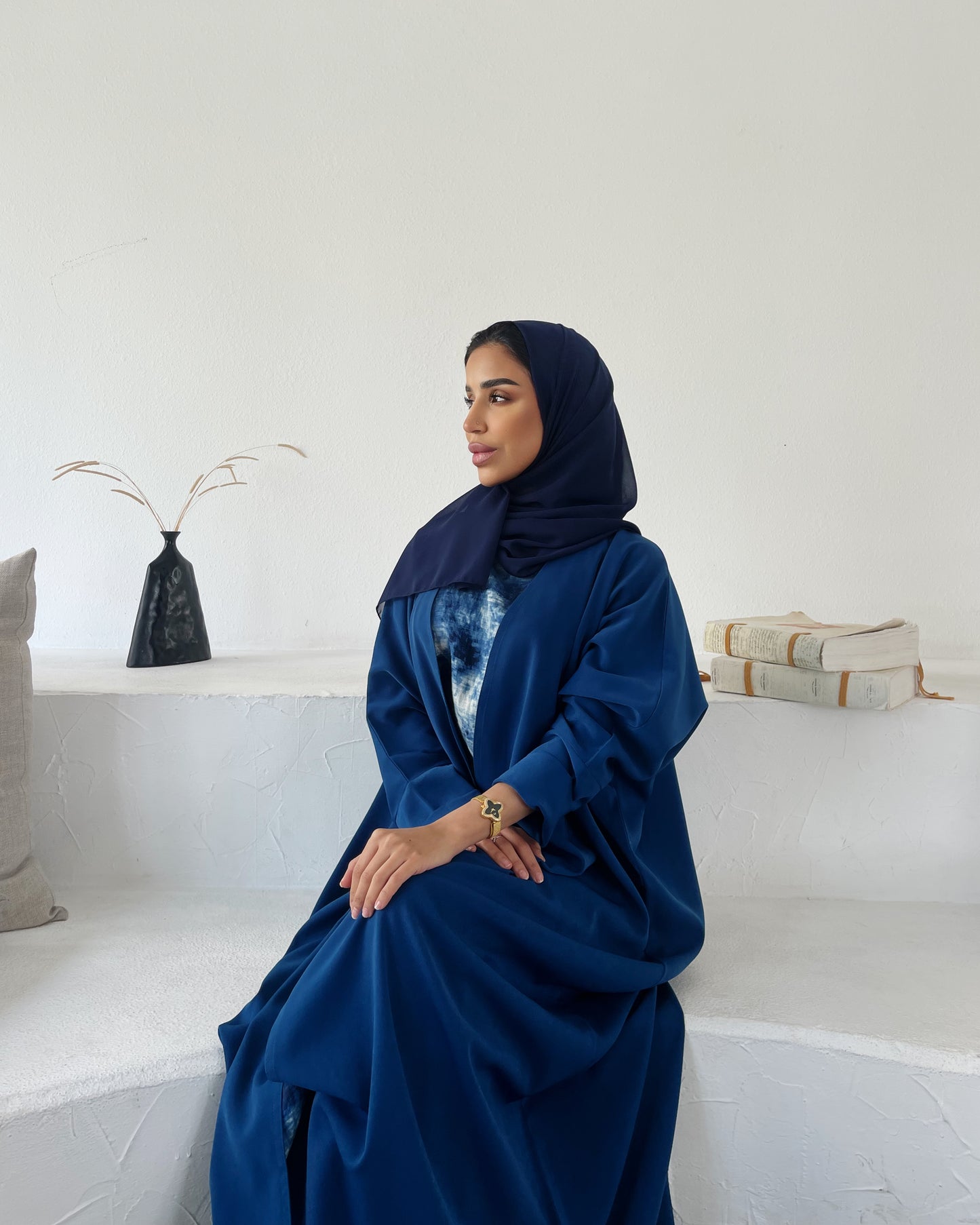 Abaya set 3pcs Venise Blue